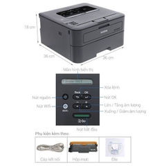 Máy in laser Brother HL-L2366DW - In wifi đảo mặt tự động - CHÍNH HÃNG BROTHER MỚI 100% BẢO HÀNH 24 THÁNG