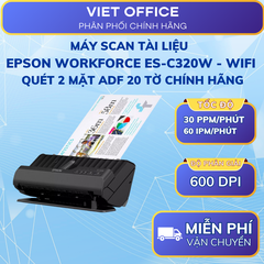 Máy Scan Tài Liệu Epson WorkForce ES-C320W WiFi Quét 2 Mặt ADF 20 Tờ Chính Hãng