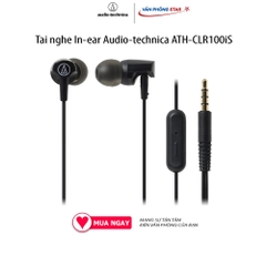 Tai nghe In-ear Audio-technica ATH-CLR100iS. Kết nối 3.5 mm âm thanh sống động dây silicon chống rối