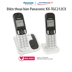 Điện thoại bàn Panasonic KX-TGC212CX Bộ Dect 2 tay, Màn hình LCD 1.6