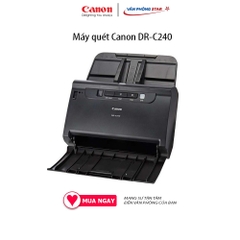 Máy quét Canon DR-C240 Nạp tài liệu Tự động, Tốc độ quét 45 trang/phút (1 mặt) / 90 ảnh/phút (2 mặt)
