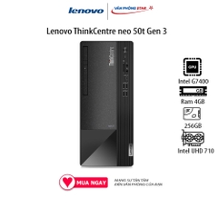 Máy tính để bàn PC Lenovo ThinkCentre neo 50t Gen 3 (11SE008SVA)/ Đen/ Intel Pentium Gold G7400 (3.7GHz)/RAM 4GB/256GB
