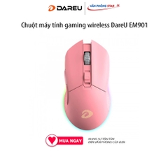 Chuột máy tính gaming wireless DareU EM901 Đèn LED RGB, Kết nối USB 2.0, 2.4 GHz Wireless, Độ phân giải 6000DPI