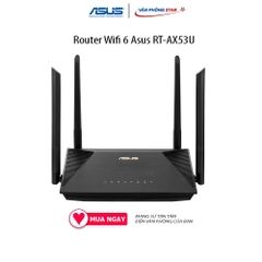 Router Wifi 6 Asus RT-AX53U  2.4 GHz / 5 GHz Chuẩn kết nối: 802.11 - Chính Hãng