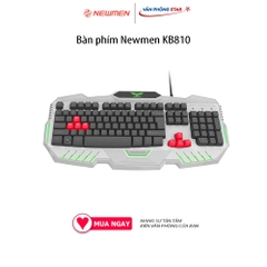 Bàn phím Newmen KB810 Kích thước Full size. LED GAMING, chống bụi bẩn , ẩm ướt hay va đạp mạnh