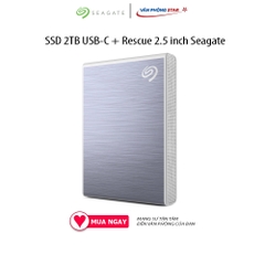 Ổ cứng gắn ngoài SSD 2TB USB-C + Rescue 2.5 inch Seagate One Touch Giao tiếp USB-C, Tốc độ Đọc/Ghi 1,030MB/s