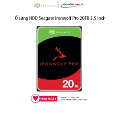 Ổ cứng HDD Seagate Ironwolf Pro 20TB 3.5 inch, 7200RPM, SATA3, 256MB Cache (ST20000NE000) chính hãng Vanphongstar