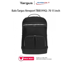Balo Targus Newport TBB599GL-70 15 inch (29 x 14.5 x 41) chất liệu vải Polyester chống thấm nước