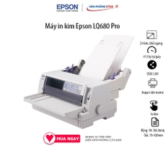 Máy in kim Epson LQ680 Pro tốc độ in lên đến 413 ký tự/giây, 24 kim, khổ ngang chính hãng bảo hành Vanphongstar