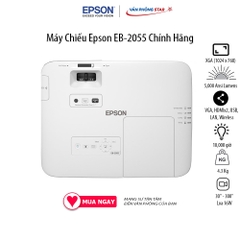 Máy Chiếu Epson EB-2055 Độ phân giải WUXGA XGA (1024 x 768)Cường độ sáng 5,500 Ansi Lumen, Tuổi thọ bóng 10000 giờ
