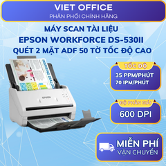 Máy Scan Tài Liệu Epson WorkForce DS-530II Quét 2 Mặt ADF 50 Tờ Tốc Độ Cao Chính Hãng
