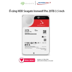 Ổ cứng HDD Seagate Ironwolf Pro 20TB 3.5 inch, 7200RPM, SATA3, 256MB Cache (ST20000NE000) chính hãng Vanphongstar