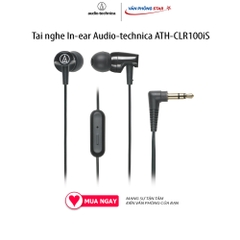 Tai nghe In-ear Audio-technica ATH-CLR100iS. Kết nối 3.5 mm âm thanh sống động dây silicon chống rối