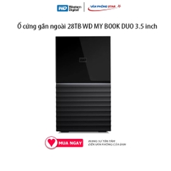 Ổ cứng gắn ngoài 28TB WD MY BOOK DUO 3.5 inch WDBFBE0280JBK Usb 3.1 Gen 1 10GB/s; Usb 3.0 5GB/s Thiết lập raid 0,1 JBOD