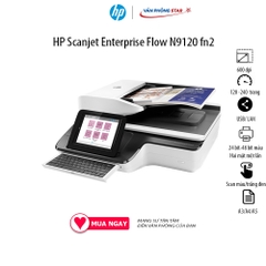 Máy quyét A3 HP Scanjet Enterprise Flow N9120 fn2, scan hai mặt, tốc Độ Scan 120 ppm/240 ipm, độ phân giải 600 ppi