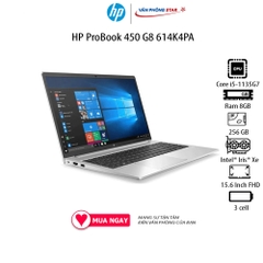 Máy tính xách tay Laptop HP ProBook 450 G8 614K4PA chip intel Core i7-1165G7, ram 8GB DDR4, SSD 512GB, màn hình 15.6 FHD