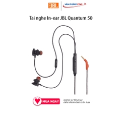 Tai nghe gaming In ear JBL Quantum 50 jack cắm 3.5mm tương thích PC, MAC, Xbox, PS4, Nintendo Switch, Mobile chính hãng