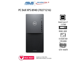 PC Dell XPS 8940 70271216 (i7 11700, 8GB RAM, 512GB SSD + 1TB HDD, GTX 1660 Ti 6GB, DVDRW, WL+BT, K+M, Office, Win11)