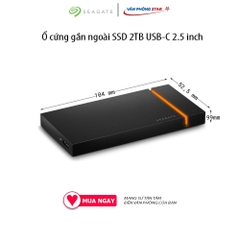 Ổ cứng gắn ngoài SSD 2TB USB-C 2.5 inch Seagate Firecuda Gaming Cổng kết nối USB TypeC 3.2 Kim loại nguyên khối