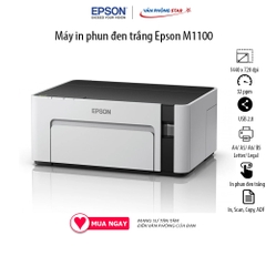 Máy in Epson M1100 In phun trắng đen, độ phân giải 1440 dpi x 720 dpi, kết nối USB 2.0 32 trang/phút tại Vanphongstar