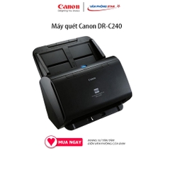 Máy quét Canon DR-C240 Nạp tài liệu Tự động, Tốc độ quét 45 trang/phút (1 mặt) / 90 ảnh/phút (2 mặt)