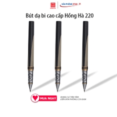 Bút dạ bi cao cấp Hồng Hà 220 - Bút ký quà tặng - 9012, Màu mực Mực xanh - Kích thước nét viết 0.8mm, thiết kế hợp kim