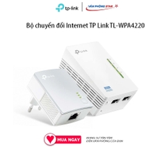 Bộ chuyển đổi Internet TP Link TL-WPA4220 Tốc độ truyền 10/100Mbps Băng tần 2.4-2.4835GHz WIFI HomePlug AV, IEEE802