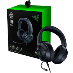 Tai nghe Razer Kraken V3 X USB gaming chống ồn tích hợp micro. Âm thanh vòm 7.1 đệm tai êm ái chính hãng Vanphongstar