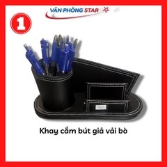 Khay cắm bút giả vải bò thiết kế độc đáo