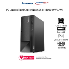 Máy tính để bàn Lenovo ThinkCentre neo 50s (11T0004JVA)/ Intel core i3-12100 (up to 4.3Ghz, 12MB)/ RAM 4GB/ 1TB HDD)