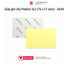 Giấy ghi chú Proline 3x2 (76 x 51 mm) - 6644 được làm từ chất liệu nhựa dẻo chất lượng cao, đầu vuông, màu sắc tươi sáng