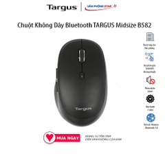 Chuột Không Dây Bluetooth TARGUS Midsize Comfort Kháng Khuẩn B582 Wireless Bluetooth + USB Click Silent chính hãng