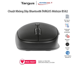 Chuột Không Dây Bluetooth TARGUS Midsize Comfort Kháng Khuẩn B582 Wireless Bluetooth + USB Click Silent chính hãng