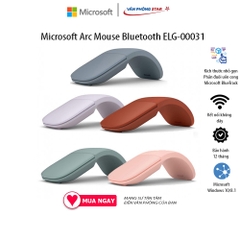 Chuột không dây Microsoft Arc Mouse Bluetooth ELG-00031 kết nối bluetooth 5.0 Công nghệ Microsoft BlueTrack™ chính hãng