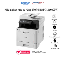 Máy in laser màu BROTHER MFC-L8690CDW. In đảo mặt đa chức năng IN -  COPY - SCAN - FAX - WIFI