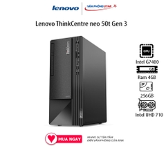 Máy tính để bàn PC Lenovo ThinkCentre neo 50t Gen 3 (11SE008SVA)/ Đen/ Intel Pentium Gold G7400 (3.7GHz)/RAM 4GB/256GB