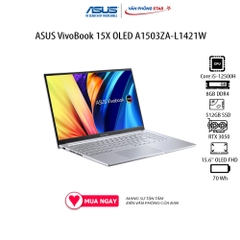 Laptop ASUS VivoBook 15X OLED A1503ZA-L1421W (15.6 inch Full HD/Intel Core i5-12500H/8GB/512GB SSD/Windows 11 Home/1.7kg