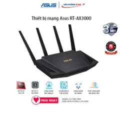 Thiết bị mạng WIFI Asus RT-AX3000  2.4 GHz / 5 GHz Chuẩn kết nối: 802.11