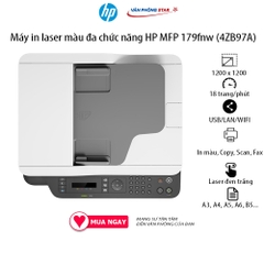 Máy in laser màu đa chức năng HP MFP 179fnw in, copy, scan, fax tốc độ 18 trang/phút cho doanh nghiệp