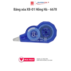 Băng xóa XB-01 Hồng Hà - 6678 Chiều dài xóa 8m, thân thiện với môi trường, thuận tiện khi sử dụng.
