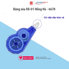 Băng xóa XB-01 Hồng Hà - 6678 Chiều dài xóa 8m, thân thiện với môi trường, thuận tiện khi sử dụng.