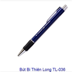 1 hộp bút bi TL036-Xanh Thiên Long mực êm nhanh khô