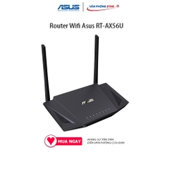 Router Wifi Asus RT-AX56U 2.4 GHz / 5 GHz  Chuẩn kết nối: 802.11 - Chính Hãng