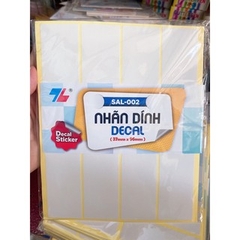 Nhãn dính decal SAL-002