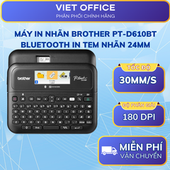 Máy In Nhãn Brother PT-D610BT Bluetooth In Tem Nhãn 24mm Chuyên Nghiệp Chính Hãng