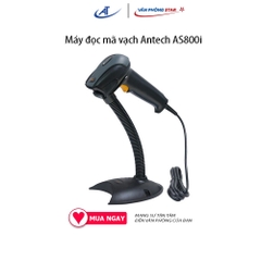 Máy quét mã vạch 1D Antech AS800i có dây Công nghệ đọc CCD Tốc độ 300 scan/s Kết nối USB Chất liệu nhựa cao cấp ABS+PC