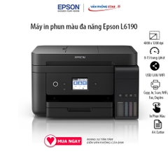 Máy in phun màu Epson L6190 Wifi (Copy, In, Scan, WiFi, Fax, Duplex) tốc độ 15 trang/phút độ phân giải 4800 x 1200 dpi