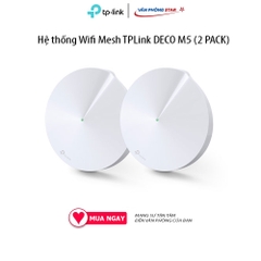 Hệ thống Wifi Mesh TPLink DECO M5 (2 PACK) Băng tần hỗ trợ 2.4 GHz / 5 GHz. Chuẩn kết nối: 802.11 a/b/g/n/ac.