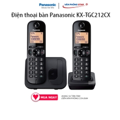Điện thoại bàn Panasonic KX-TGC212CX Bộ Dect 2 tay, Màn hình LCD 1.6