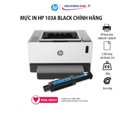 MỰC IN HP 103A BLACK CHÍNH HÃNG Dùng cho Máy in HP 1000A 1000W HP 1200A 1200W Số trang 2500 trang độ phủ 5% Vanphongstar